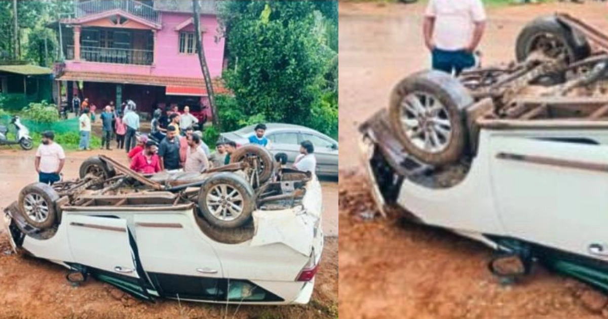 ಚಾರ್ಮಾಡಿ ಘಾಟಿಯಲ್ಲಿ ಅಪಘಾತಕ್ಕೀಡಾದ ಎಸ್‌ಐಟಿ ಅಧಿಕಾರಿಗಳ ಪೊಲೀಸ್ ವಾಹನ