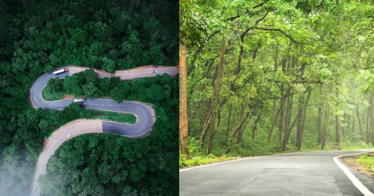 Vehicles moving on newly upgraded Shiradi Ghat highway connecting Bangalore and Mangalore
