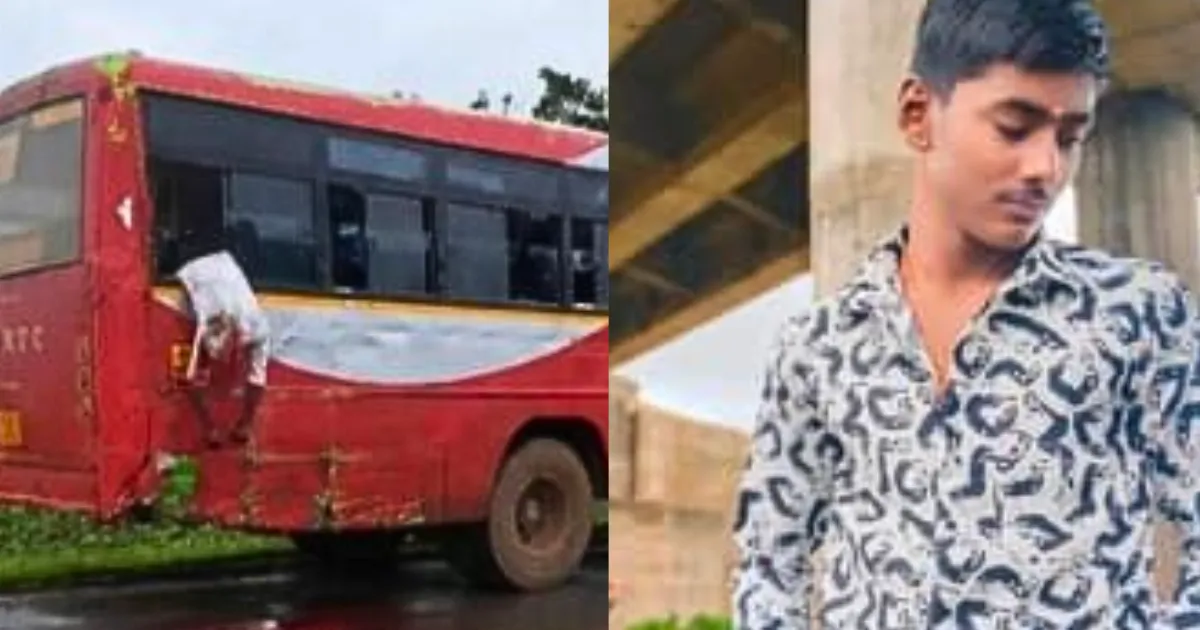 ಕೆಎಸ್‌ಆರ್‌ಟಿಸಿ ಬಸ್‌ ಕಿಟಕಿಯಿಂದ ಹೊರಕ್ಕೆ ಬಾಗಿದ ಐಟಿಐ ವಿದ್ಯಾರ್ಥಿಗೆ ಟಿಪ್ಪರ್ ಡಿಕ್ಕಿ